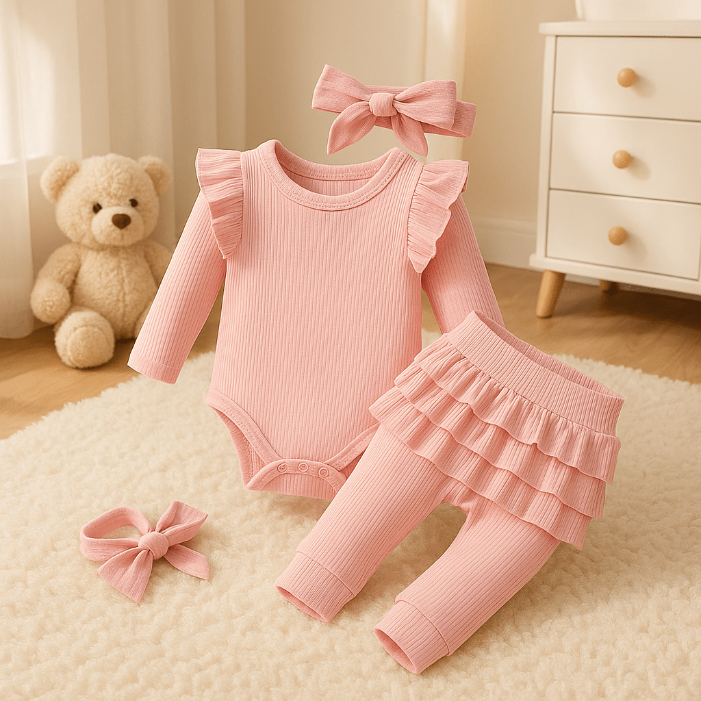 Ensemble bebe fille | Coton Ruffle - Libremh