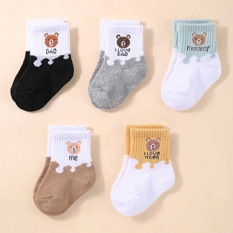 Chaussettes pour bébé | Hypoallergéniques Lot de 5 Sans Coutures - Libremh
