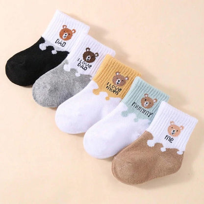 Chaussettes pour bébé | Hypoallergéniques Lot de 5 Sans Coutures - Libremh