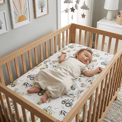 Drap housse lit bébé | Douceur Paisible - Libremh