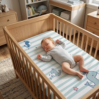 Drap housse lit bébé | Douceur Paisible - Libremh