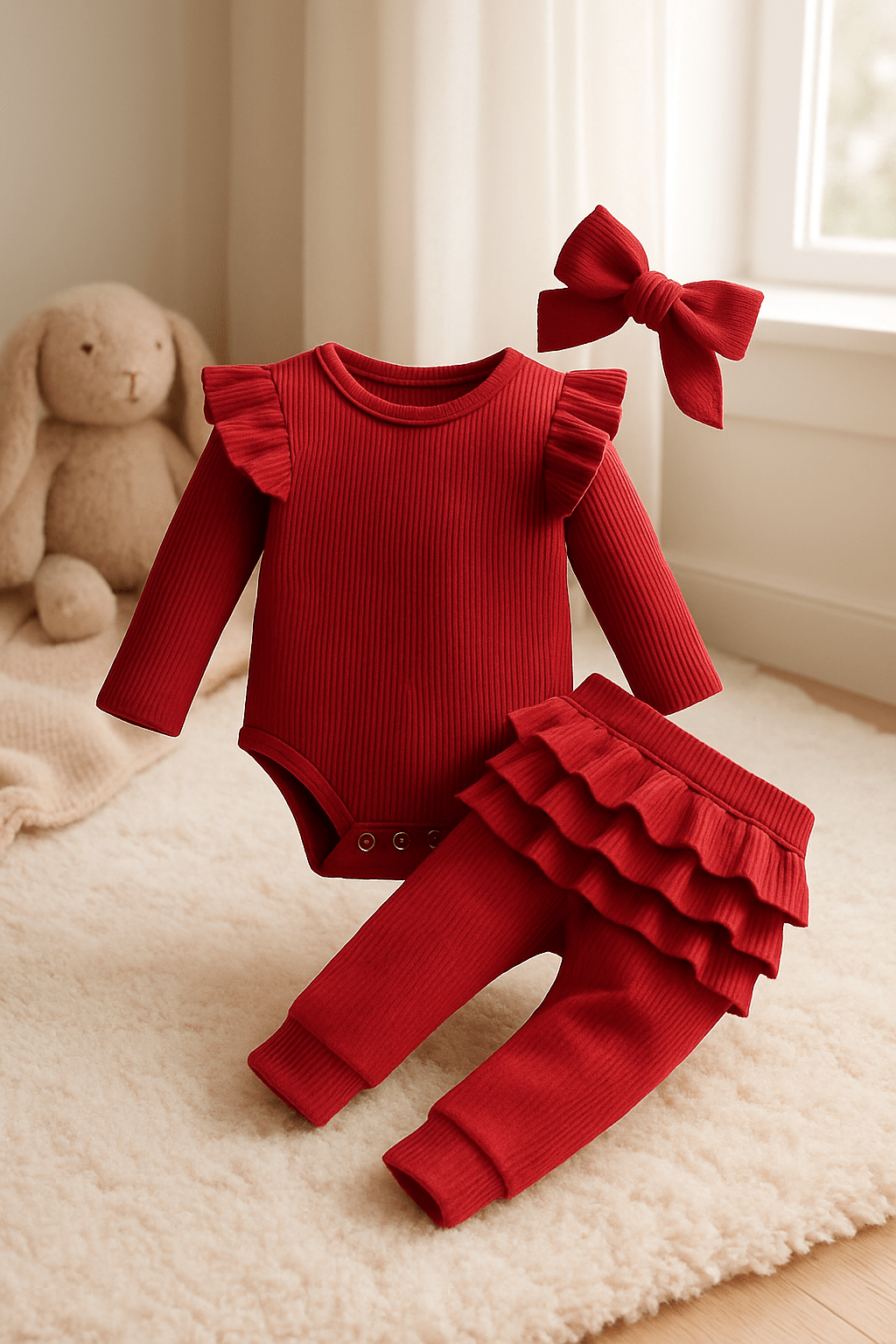 Ensemble bebe fille | Coton Ruffle - Libremh
