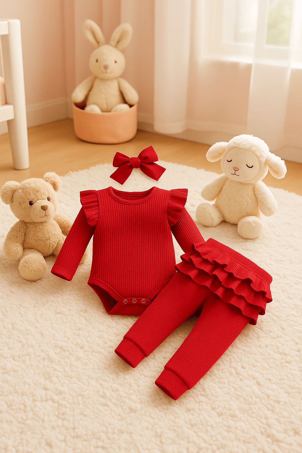 Ensemble bebe fille | Coton Ruffle - Libremh