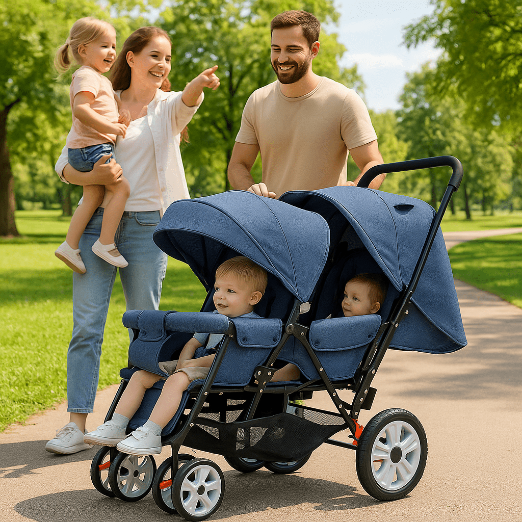 Poussette double | Compacte et Maniable - Libremh