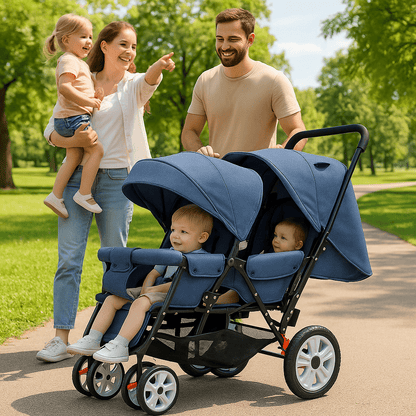 Poussette double | Compacte et Maniable - Libremh